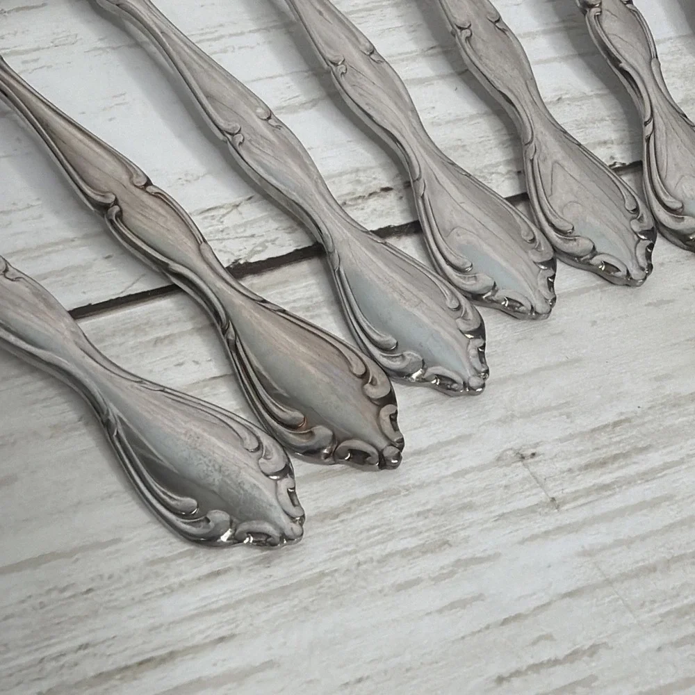 Oneida Community Cantata Stainless Silverware Flatware Spoons Lot 10